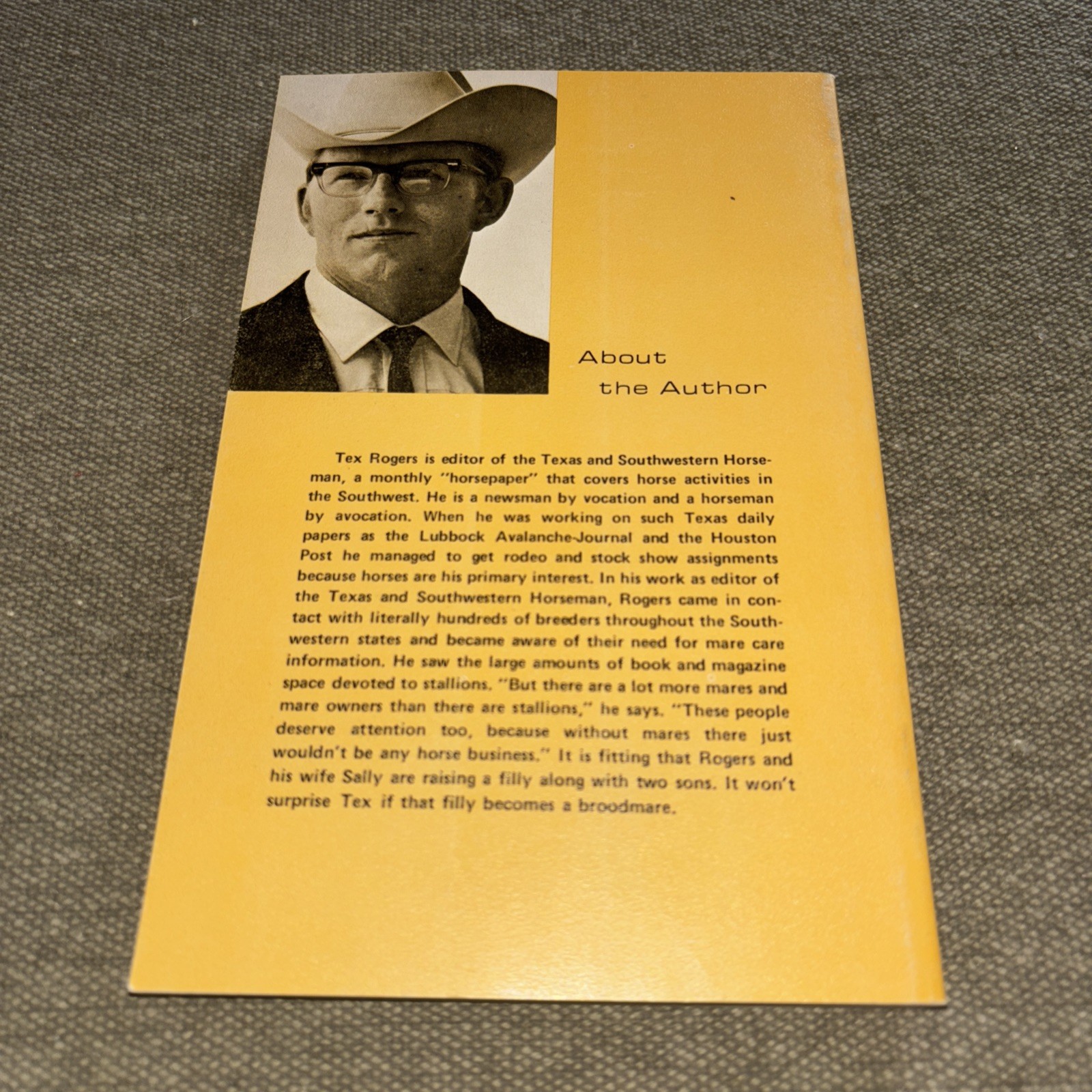 Mare Owner’s Handbook Vol. 1 Edited by Tex Rogers A Horseman Book. 108 Pages