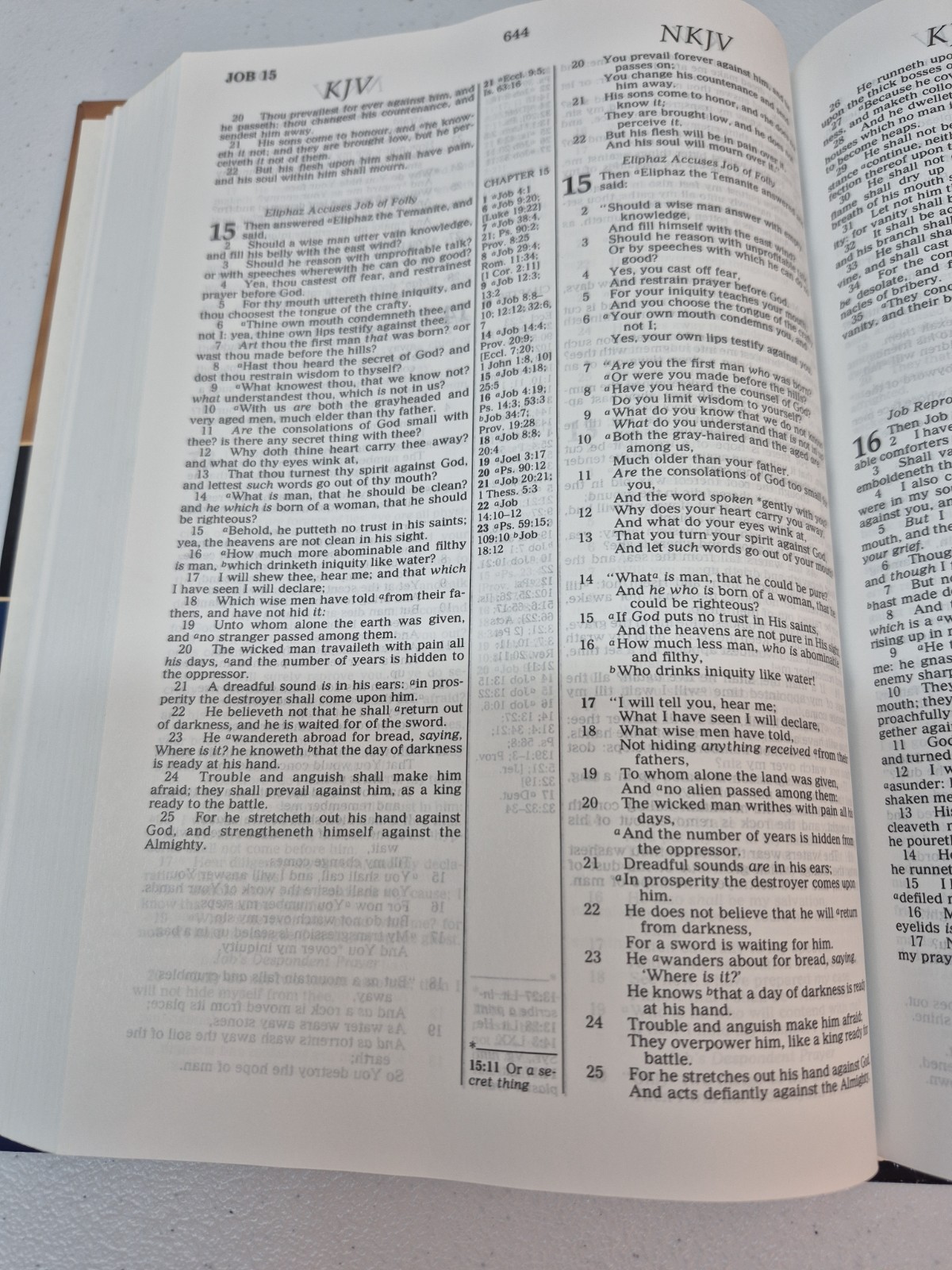 Nelson’s KJV/NKJV Parallel Bible with Center-Column References 1st Pages Removed