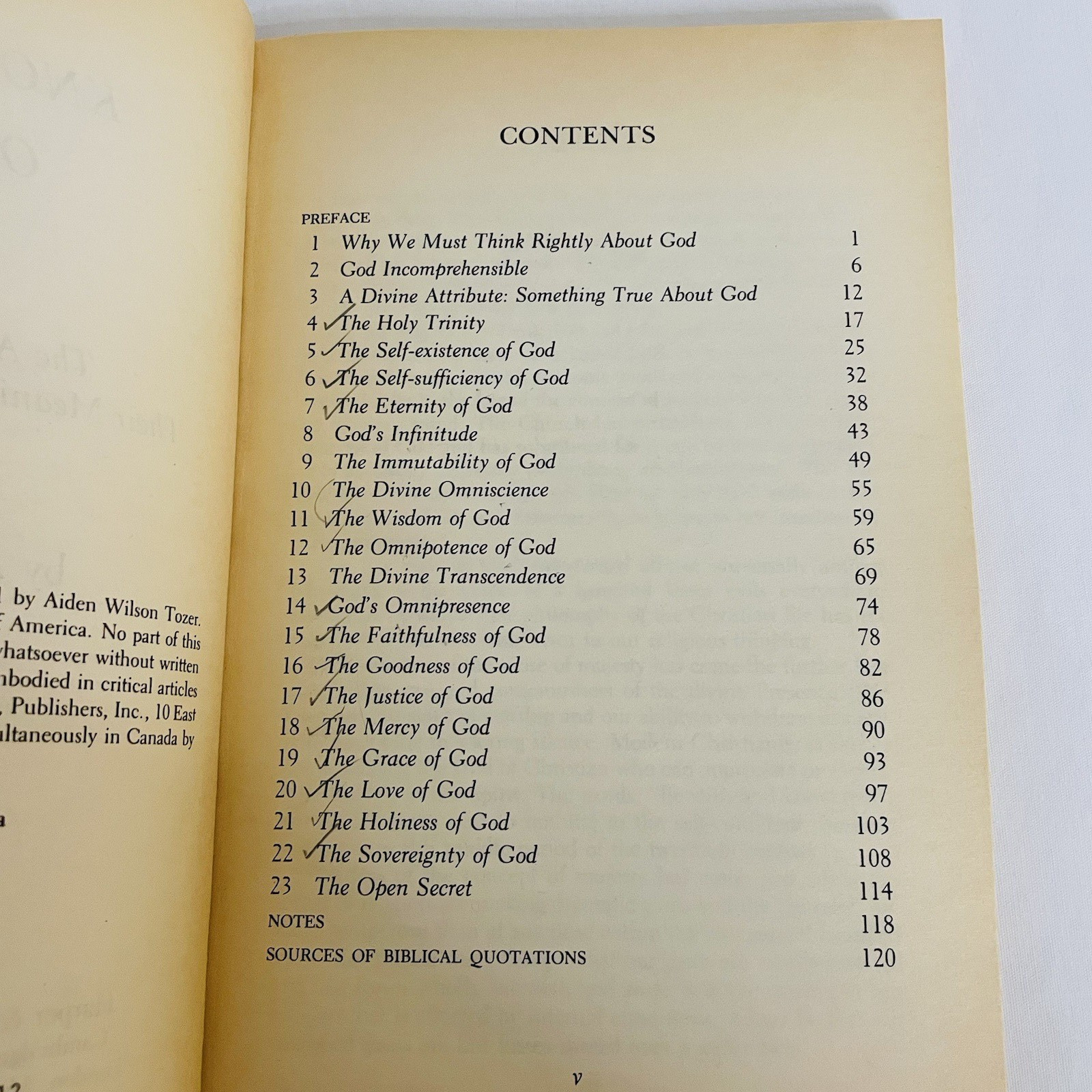 The Knowledge of the Holy by A.W. Tozer Paperback 1961 Christian Classic
