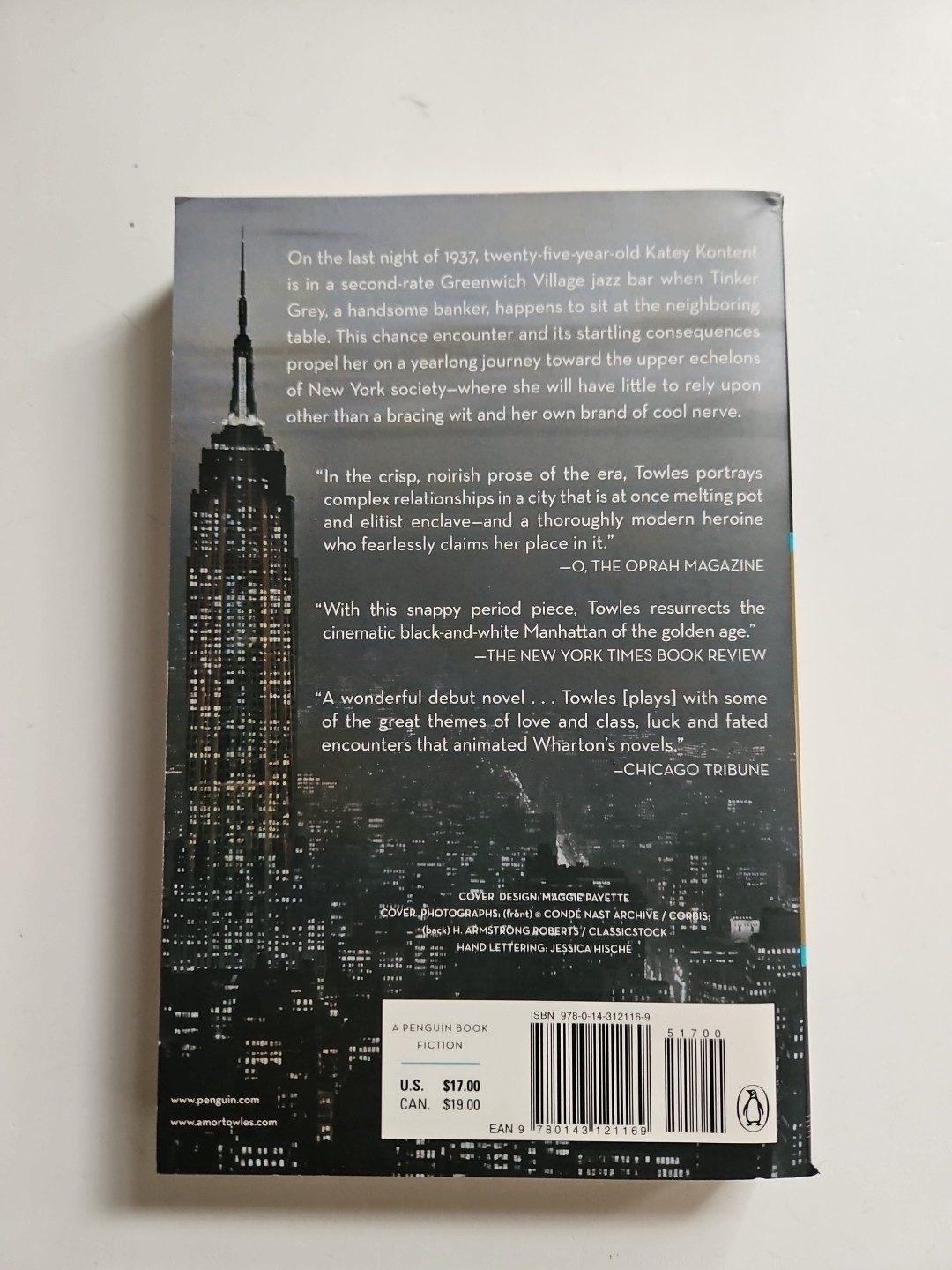 Rules of Civility : A Novel by Amor Towles (2012, Trade Paperback)