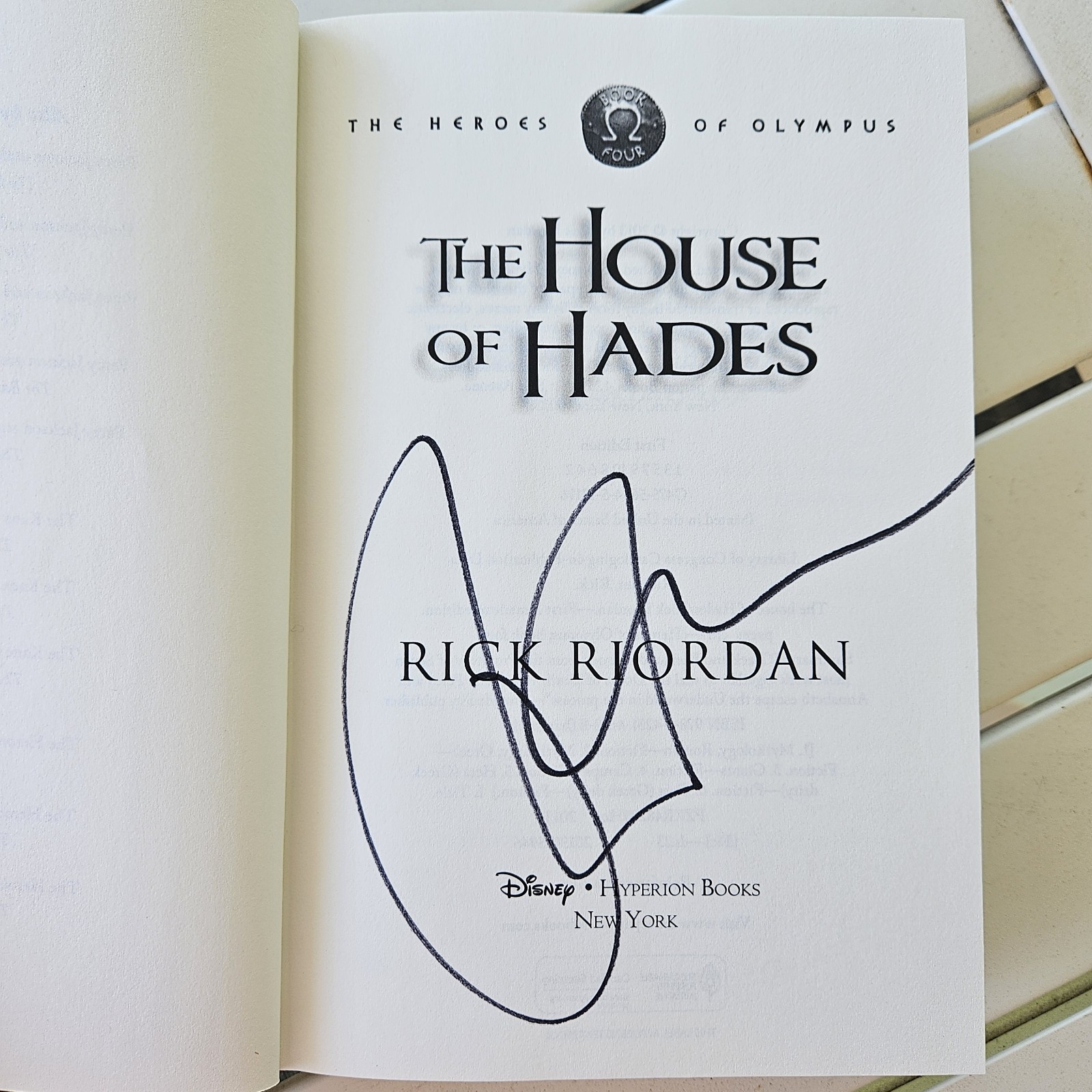 The House Of Hades Book 4 Hardcover First Edition Autographed By Author