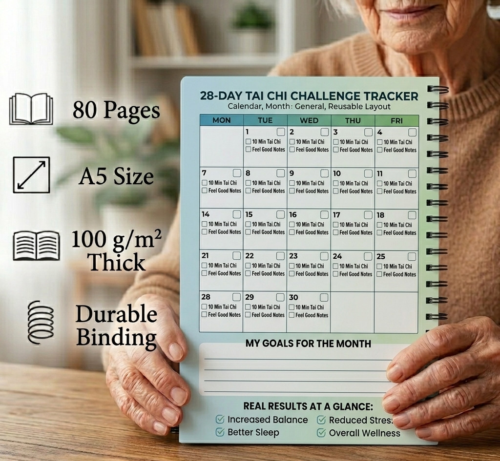 28-Day Tai Chi for Seniors Guide | Easy 10-Min Daily Routine | Balance, Flexibil