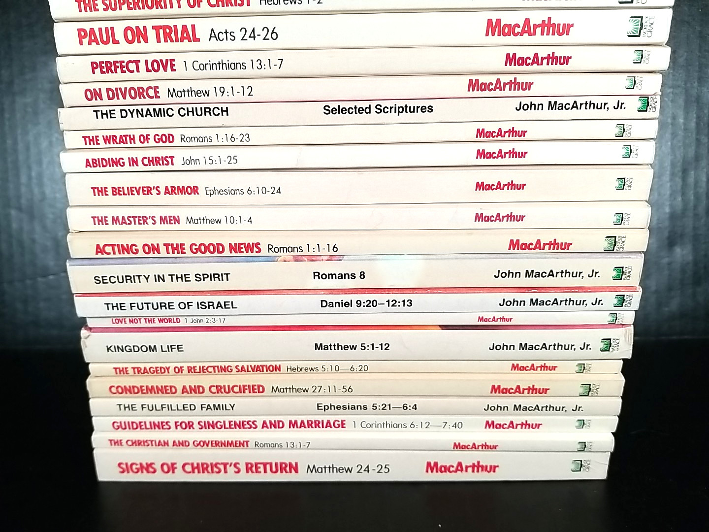 Lot of 31 John MacArthur Jr Study Christian Sermon Bible Study
