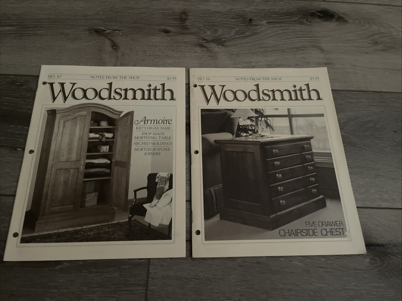 VINTAGE LOT OF 15 ISSUES WOODSMITH NOTES FROM THE SHOP WOODWORKING #61-75