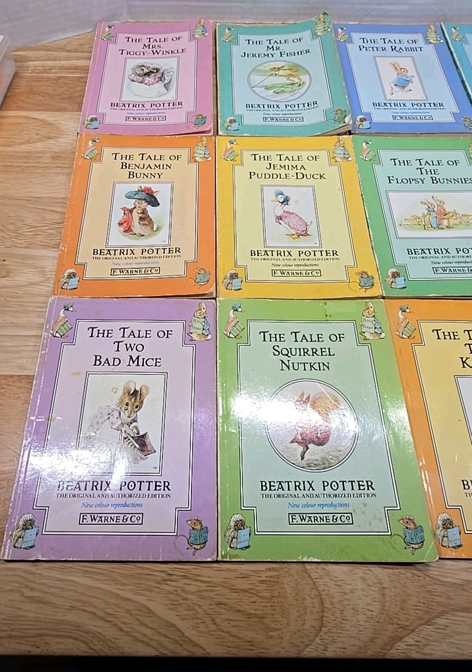 Lot of 12 Vintage Beatrix Potter Books F. Warne & Co Soft Cover Peter Rabbit