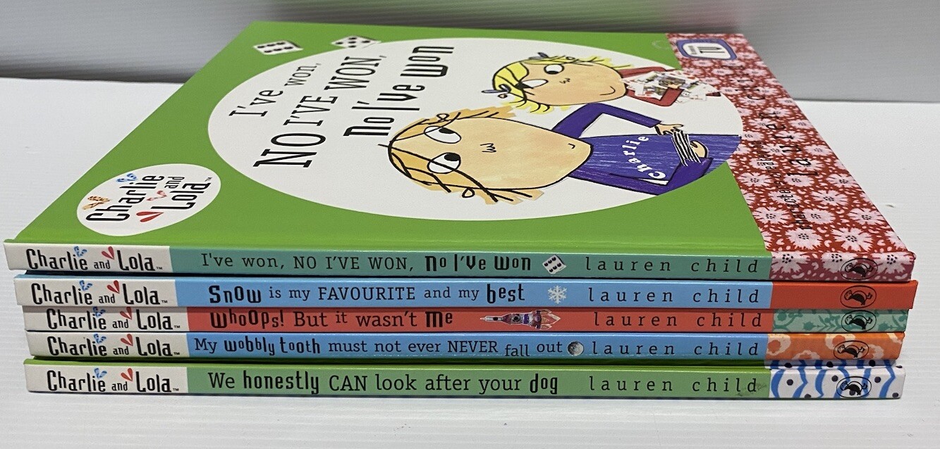 5 Charlie and Lola HB Books Box Set My Wobbly Tooth Whoops! But it Wasn’t Me