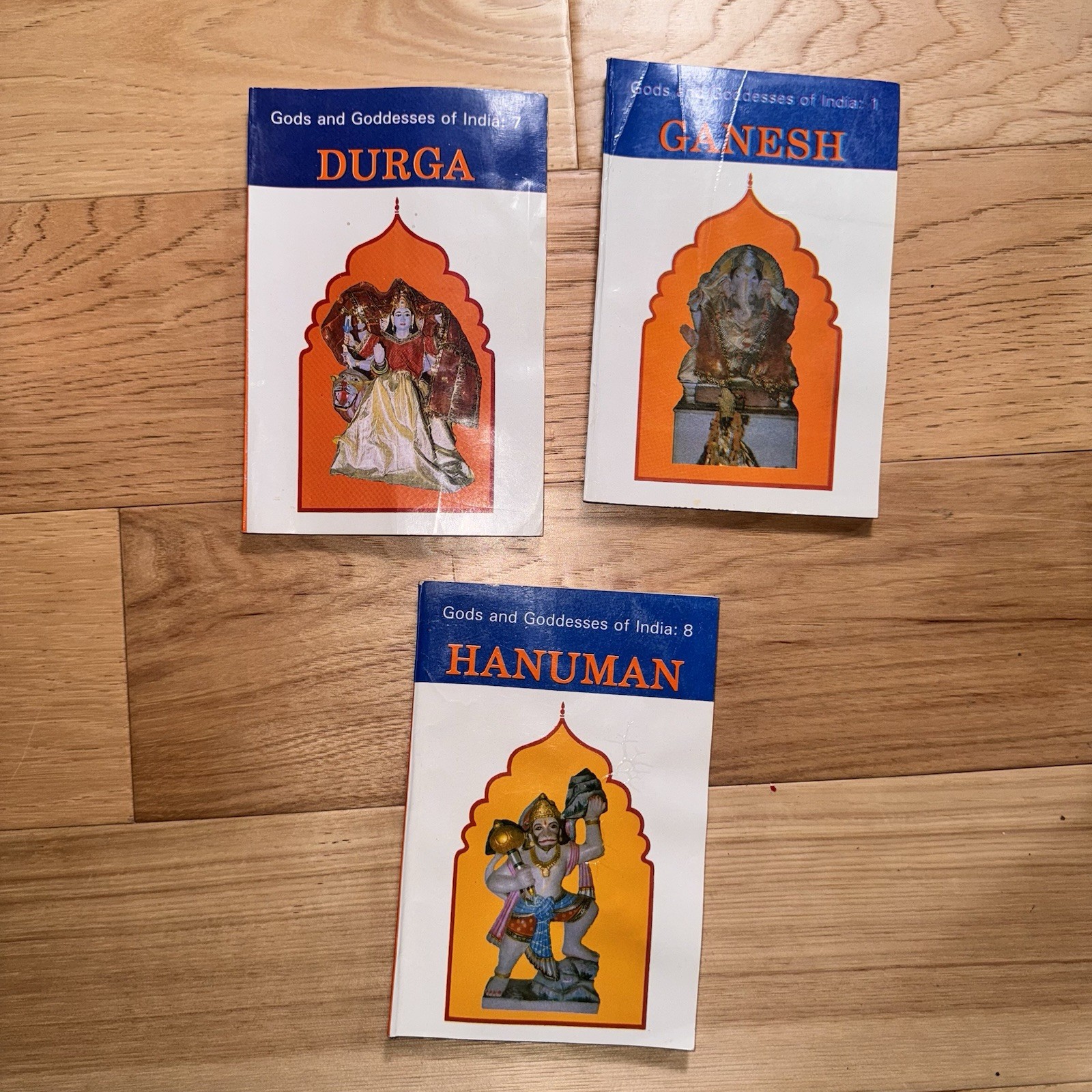 3 Vintage 1996 “Gods & Goddesses of India” Booklets Durga • Ganesh • Hanuma