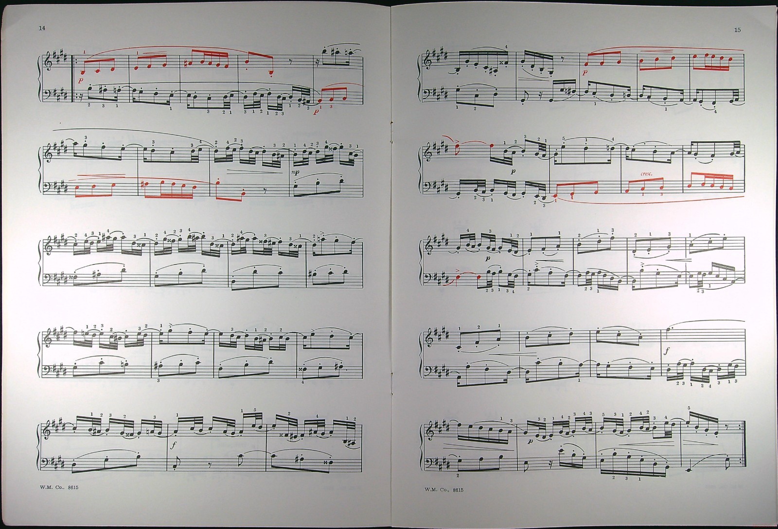 J.S. Bach In Color Two-Part Inventions Piano John Thompson Vtg Music Book 479p