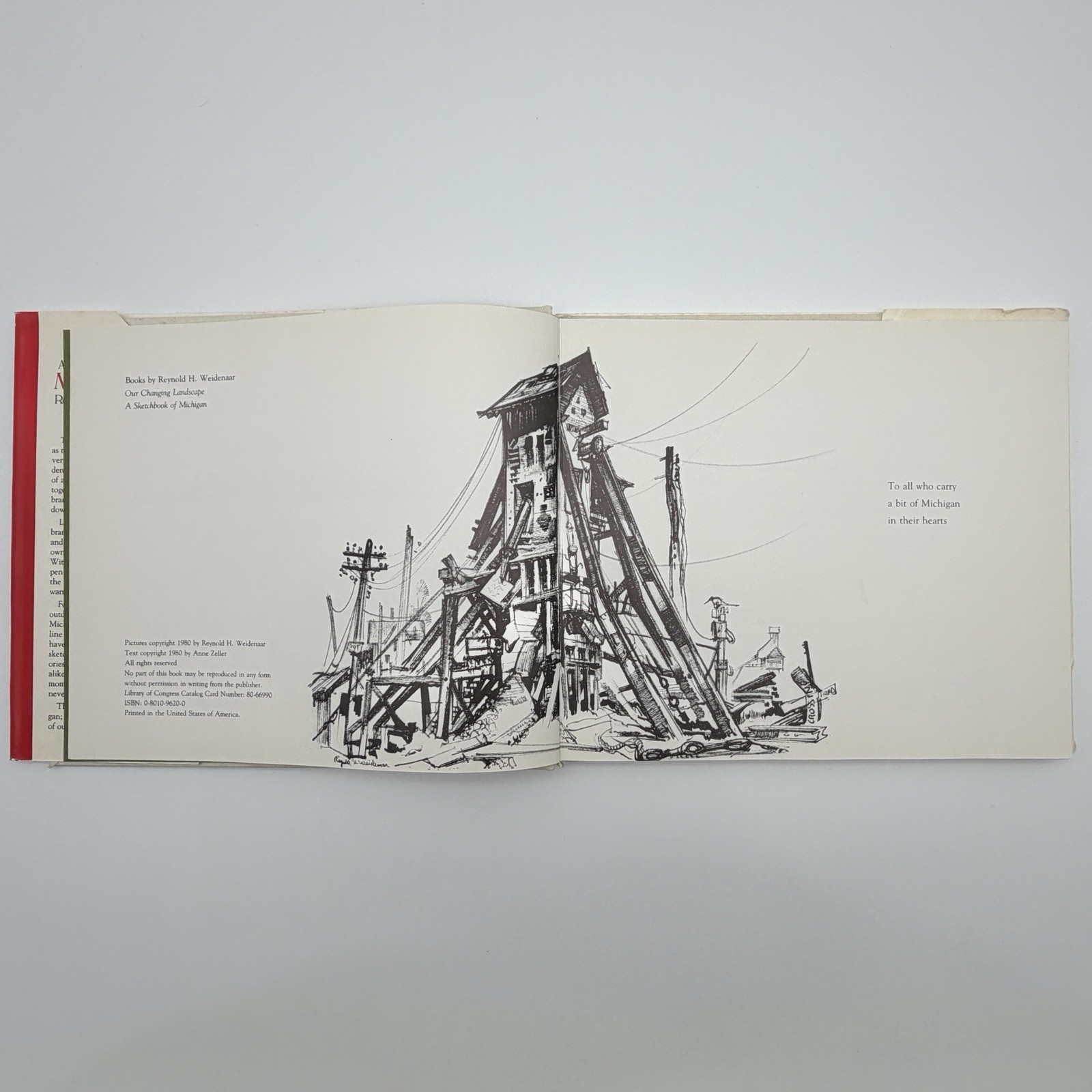 A Sketchbook Of Michigan Reynold H. Weidenaar-Signed-1980 Baker Book House /cb