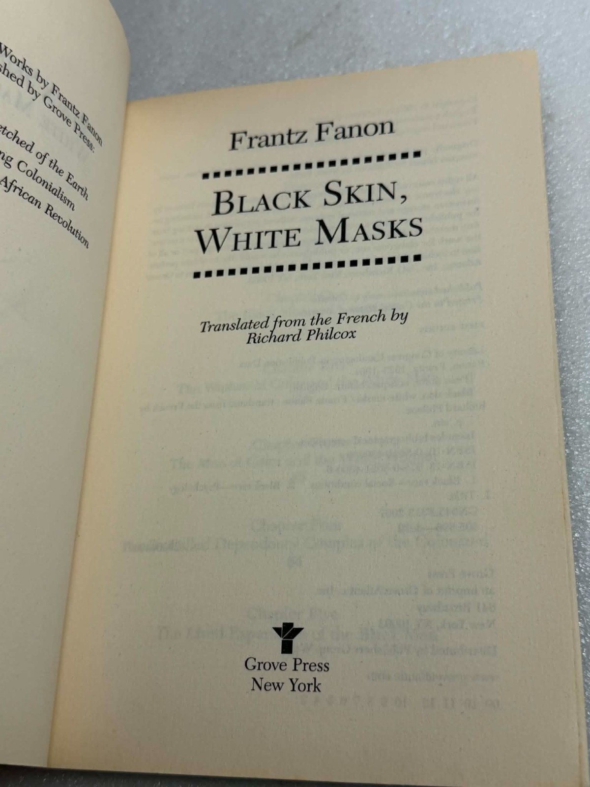 Black Skin, White Masks, Fanon, Frantz