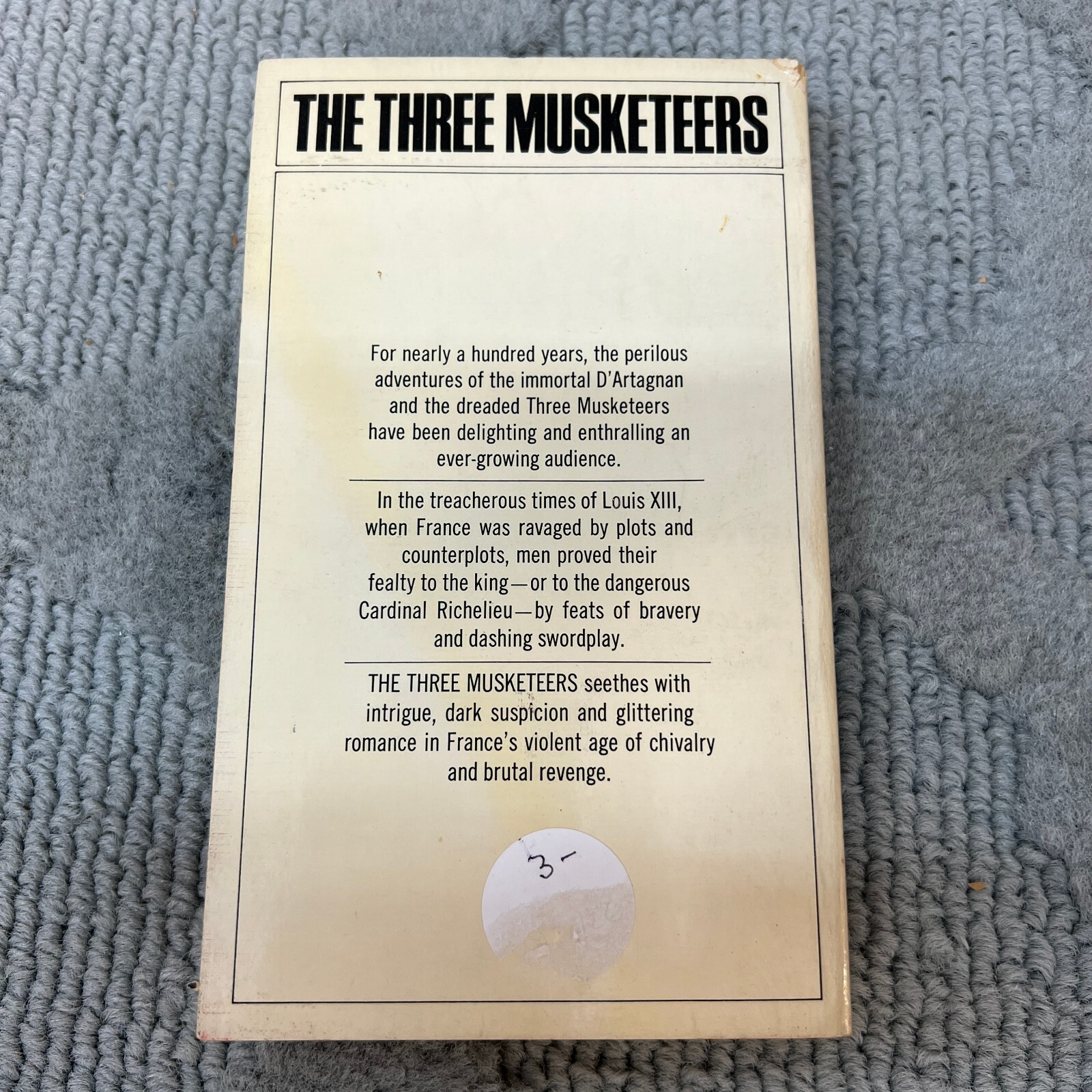 The Three Musketeers Classic Paperback Book by Alexandre Dumas Bantam Books 1969