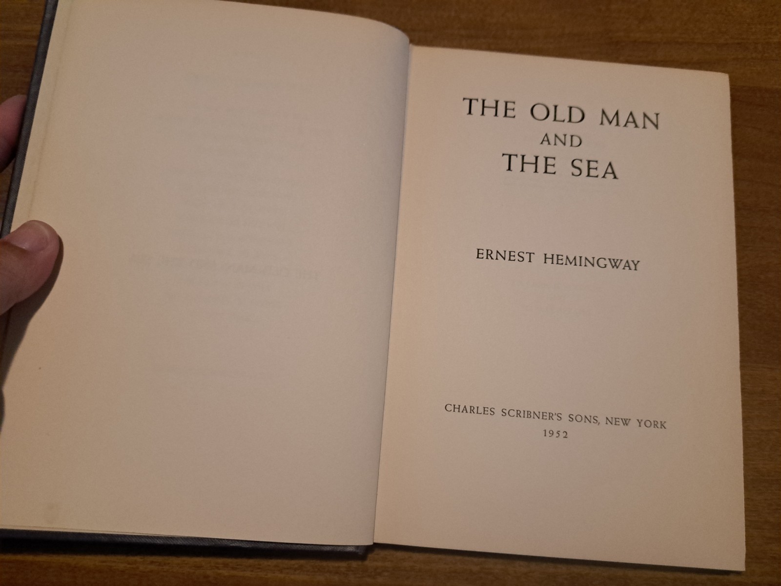 The Old Man and the Sea Ernest Hemingway HC 1952 Charles Scribner’s Sons „W“