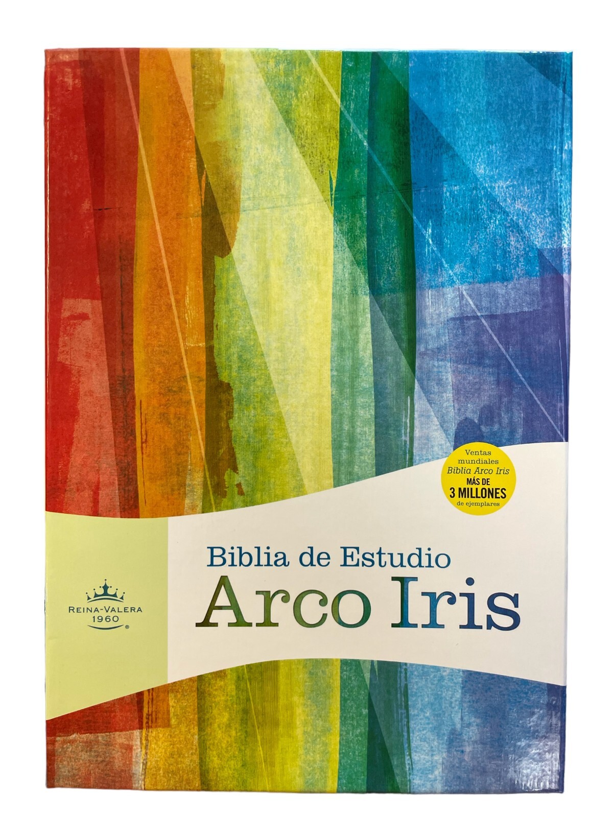 Biblia de Estudio Arco Iris RVR 1960, Símil Piel Azul /Turquesa Con Índice