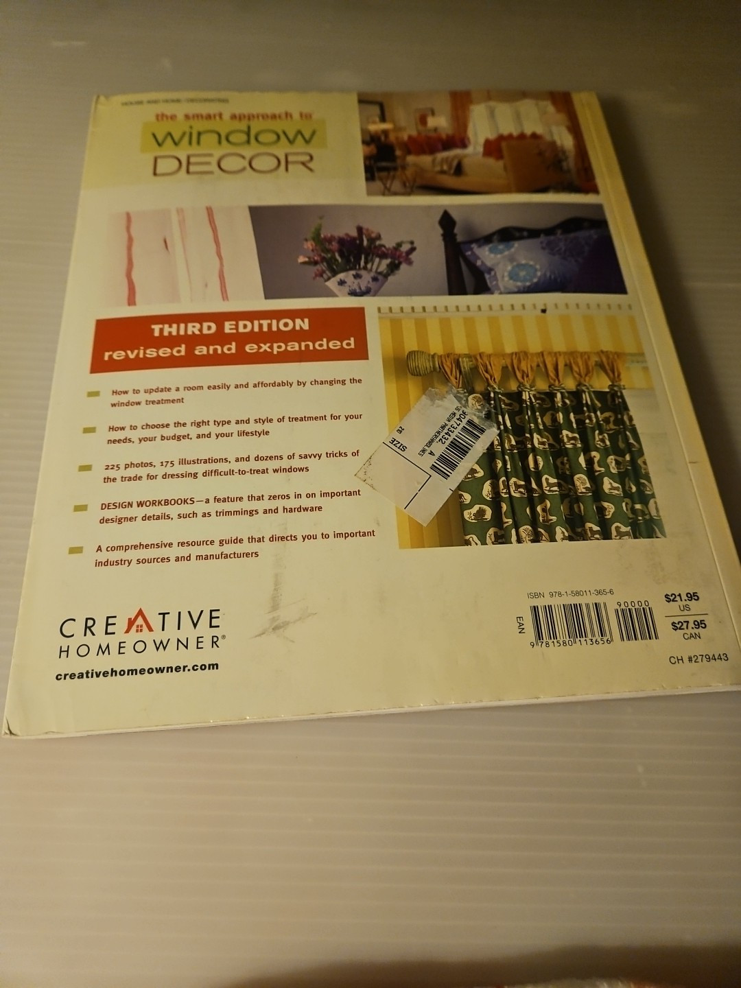 2007, „Window Decor“ The Smart Approach by Lisa Lent/Lynn Elliott Paperback Book