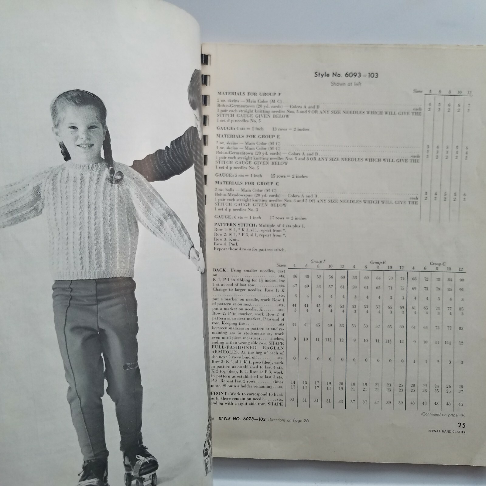 Patterns 1962 Bernat Handicrafter Classics for Girls and Boys Book 103 72 pages