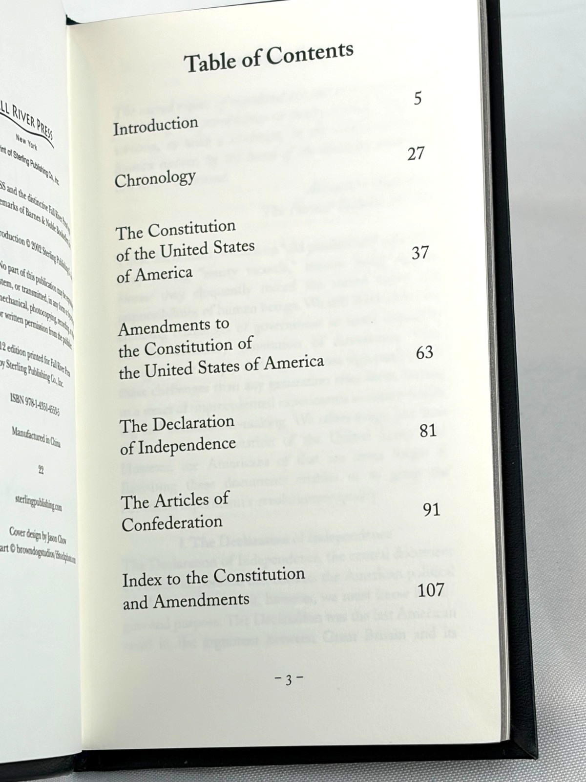 THE CONSTITUTION OF THE USA & DECLARATION OF INDEPENDENCE (Pocket Size) *New*