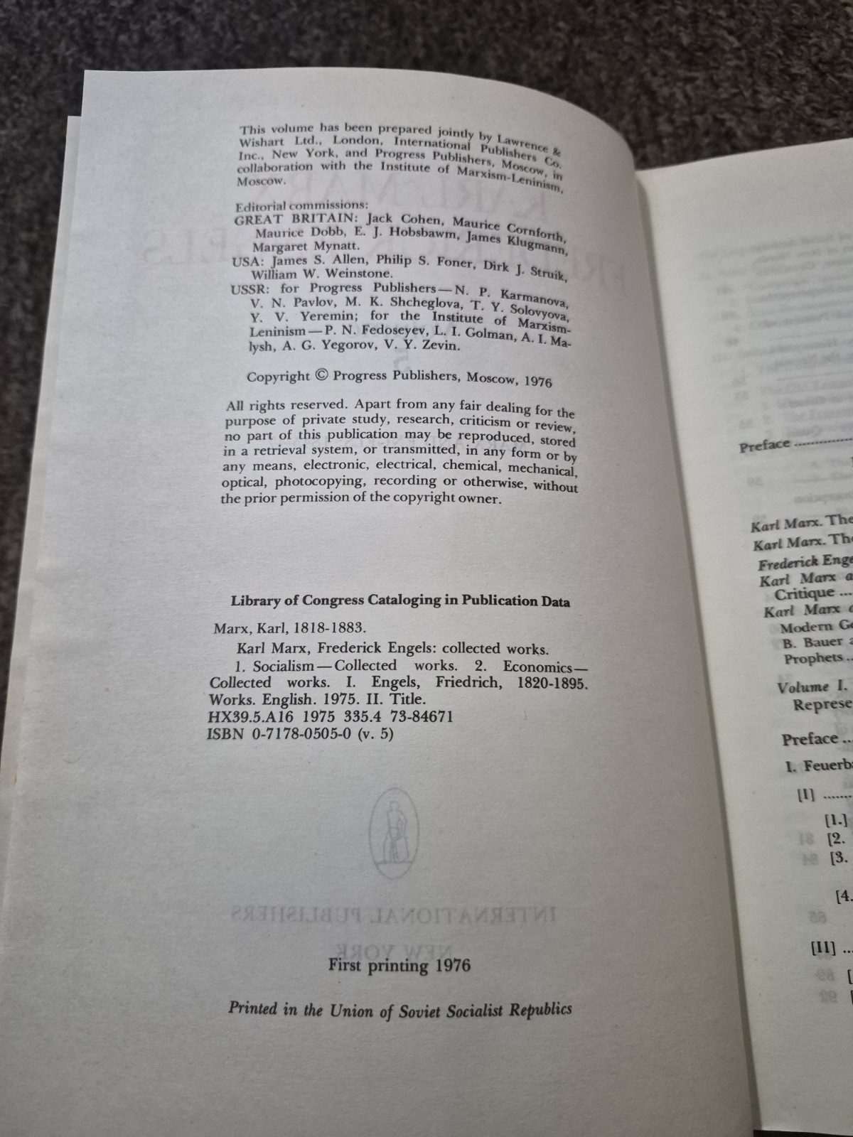 Marx Engels Collected Works Book Lot of 3 Hc Books Vol. 4, 5, 6