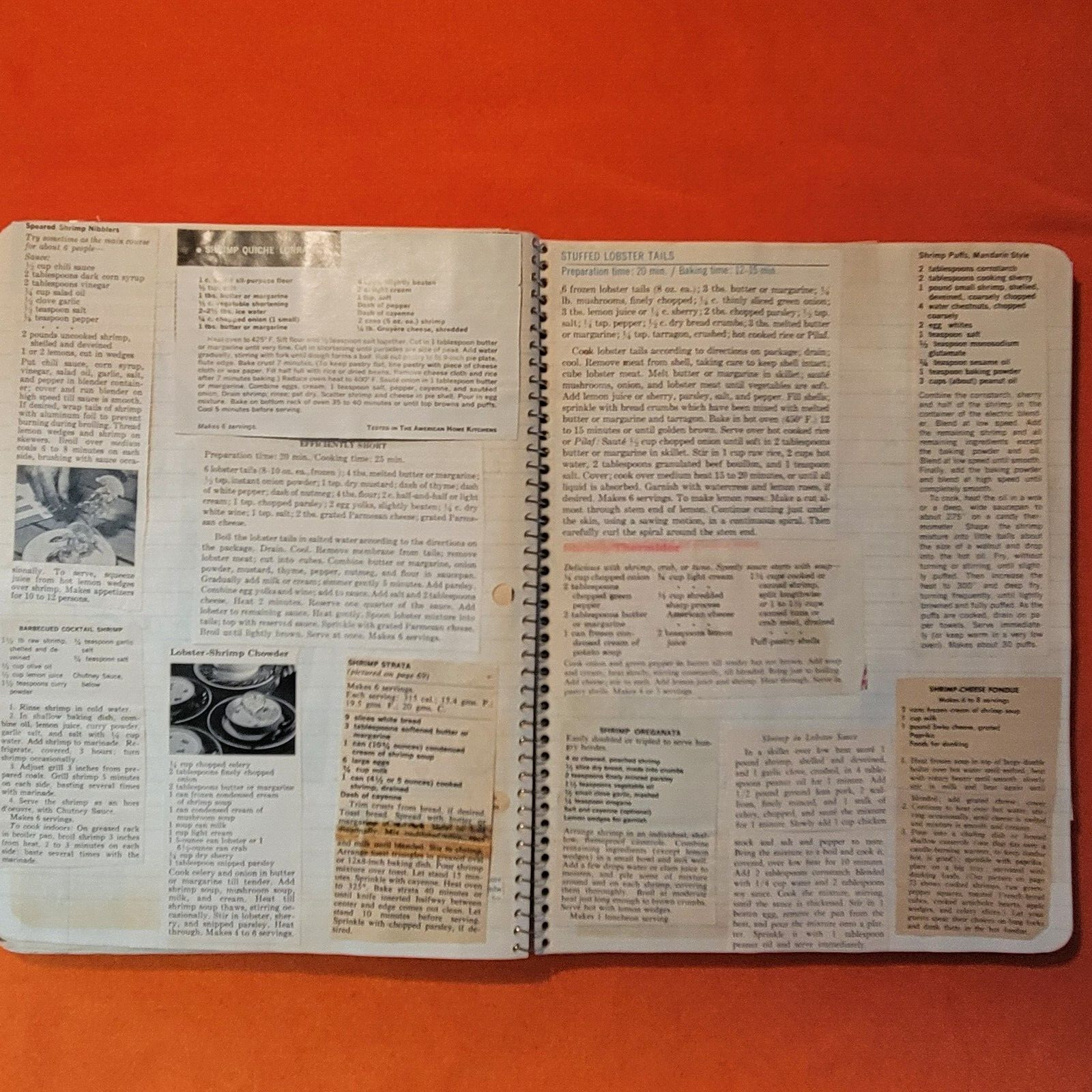 VTG My Recipes CookBook with Handwritten Recipes and Clippings approx 112 pages