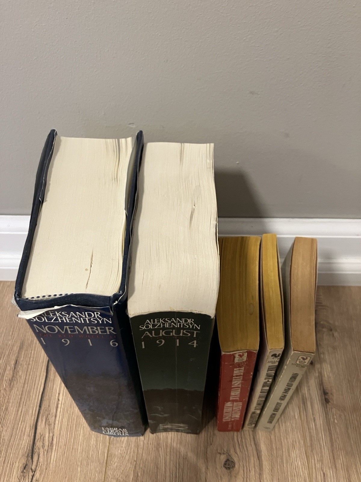 Lot of 5 Aleksandr Solzhenitsyn books The First Circle The Red Wheel and more