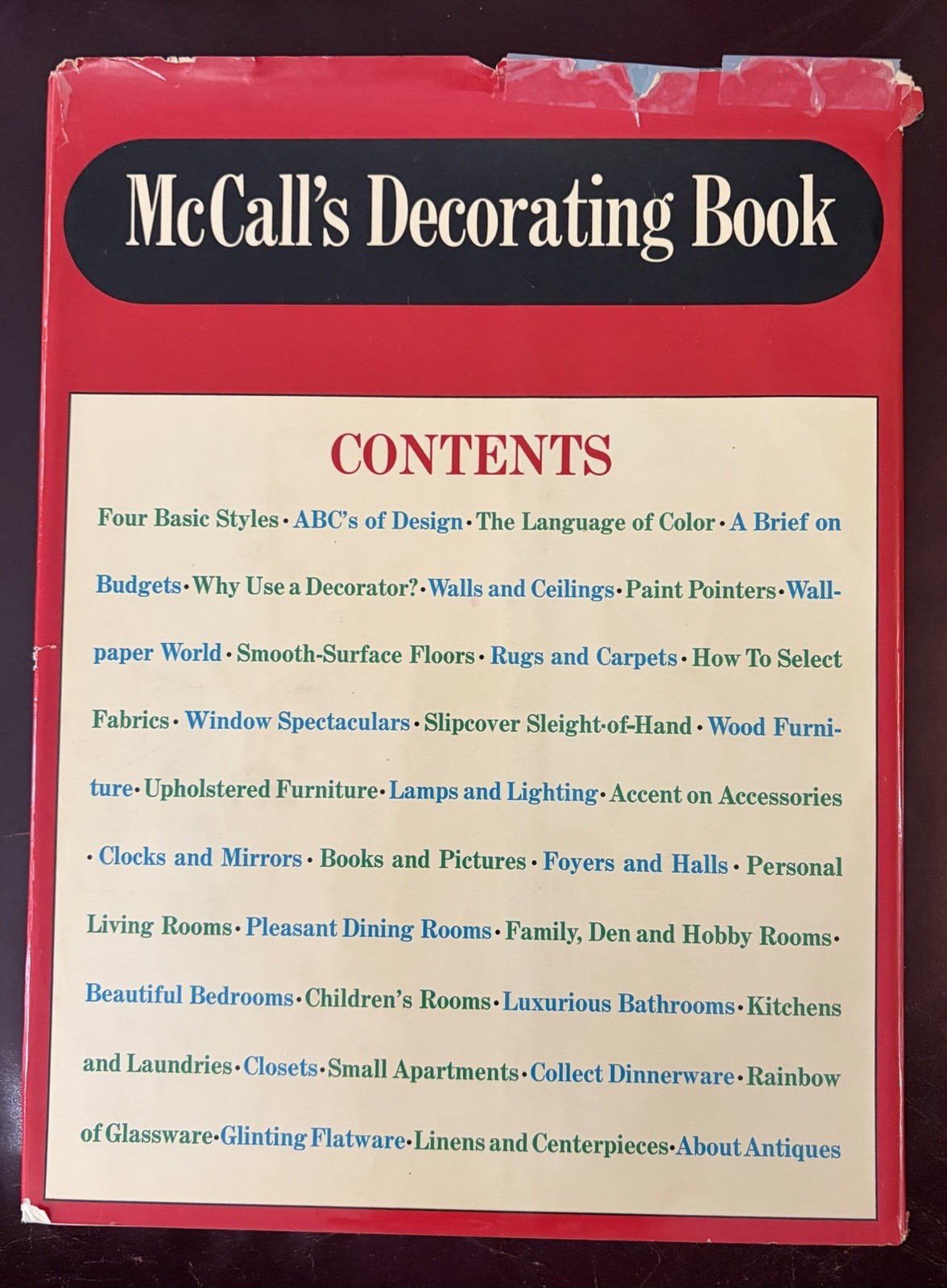 McCall’s Decorating Book VTG 1964 HC DJ Mid Century Modern Full Color