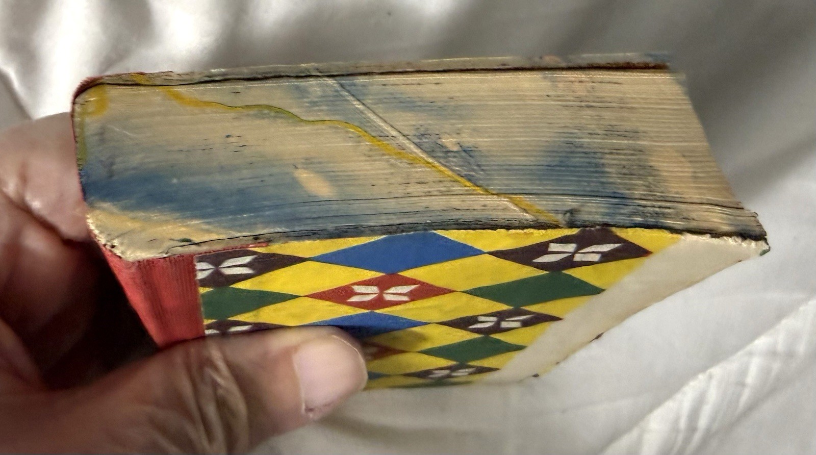 Beautiful Gutka, Spiritual Sikh Prayer Book Fore-edge Painting Punjabi