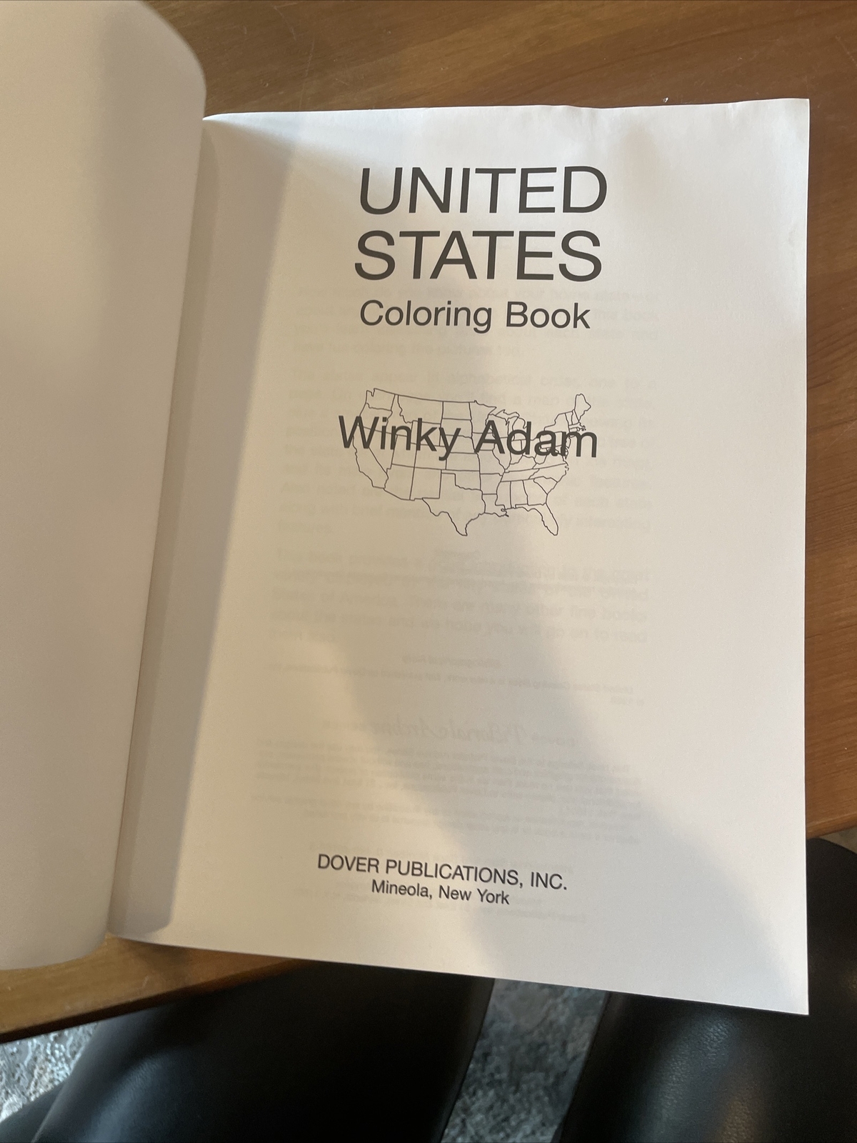 Dover American History Coloring Bks.: United States Coloring Book by Winky Adam