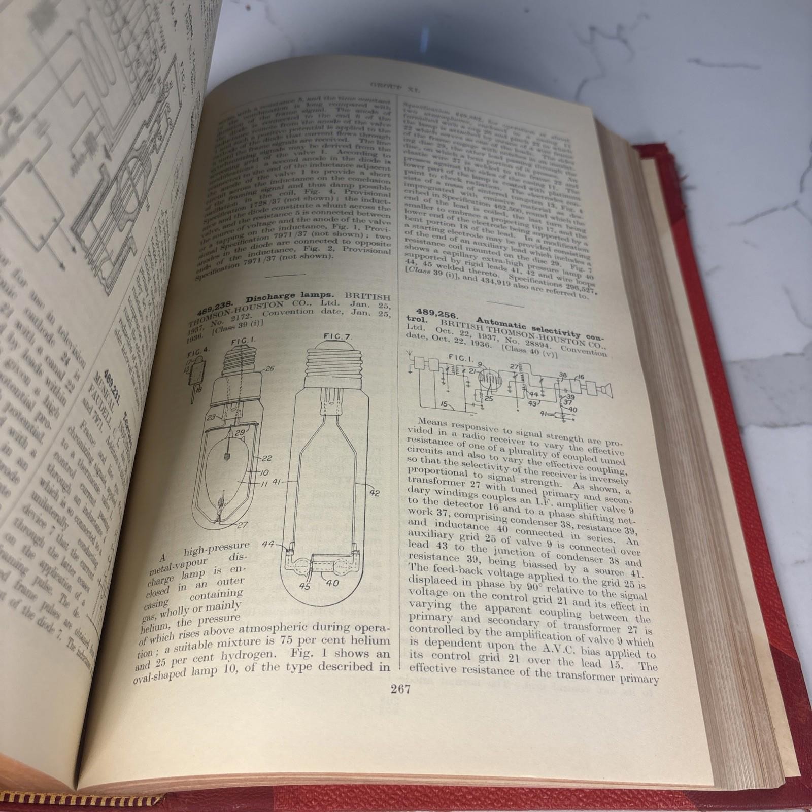 Patents for Inventions: Abridgments of Specifications 1939 Rare Vintag