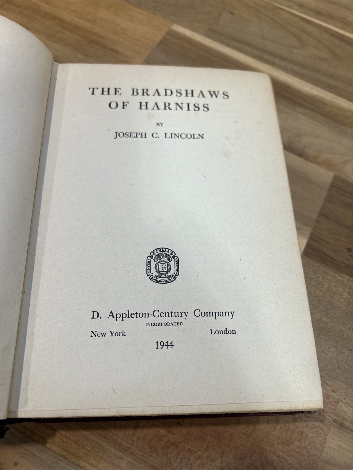 The Bradshaws of Harniss Joseph C. Lincoln Hardcover 1944 D. Appleton-Century