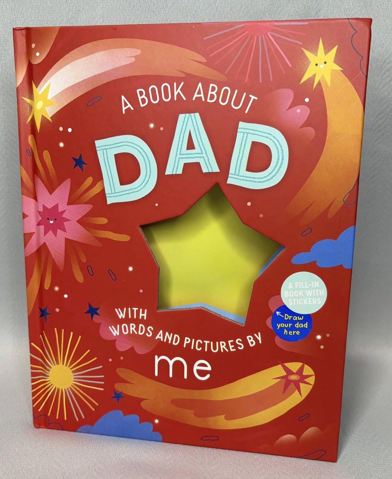 A Book About Dad With Words and Pictures Stickers Father’s Day Gift NEW