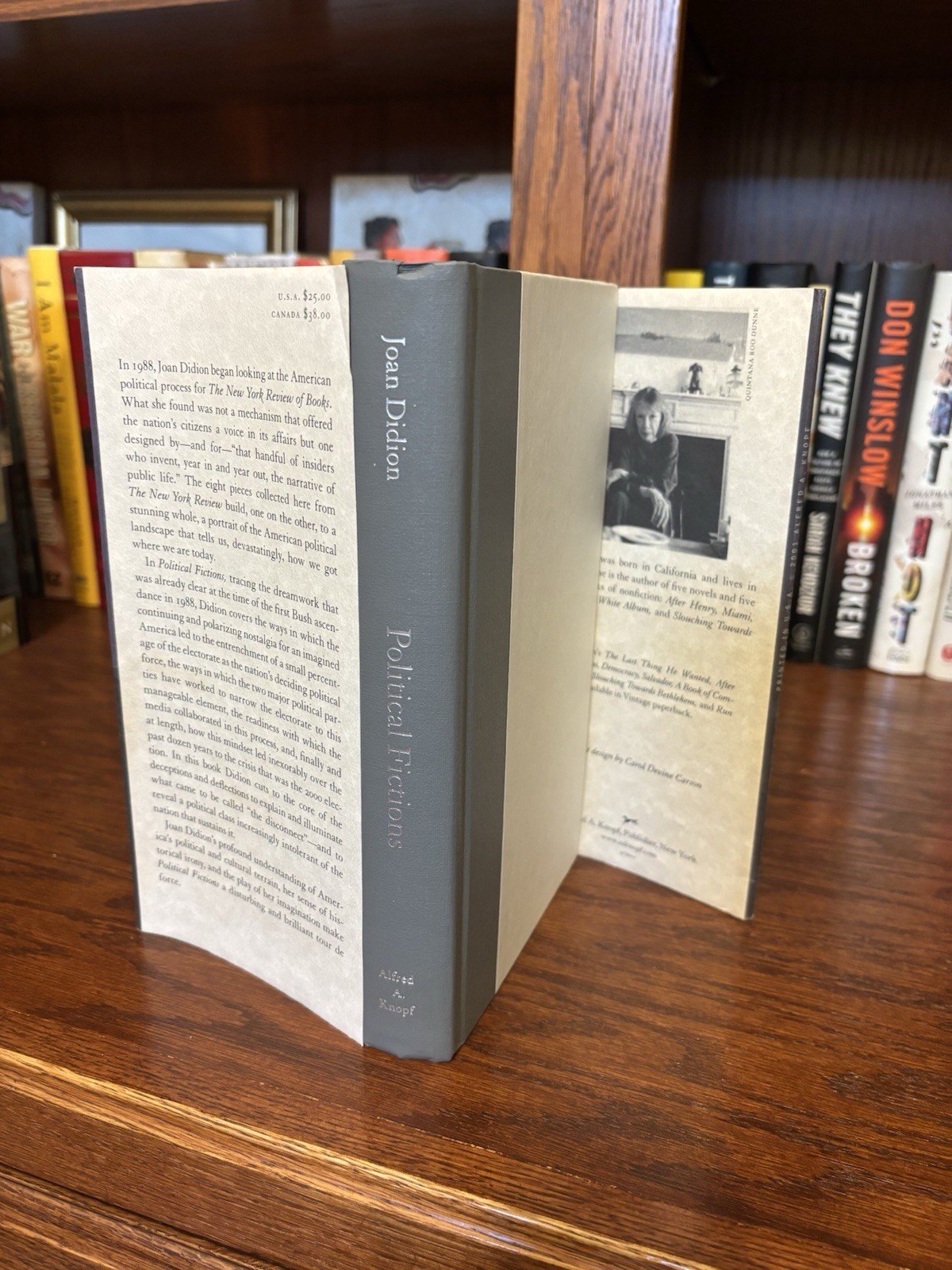 Political Fictions. Joan Didion. 1st HC Ptg. Knopf 2001. Near Fine Unread