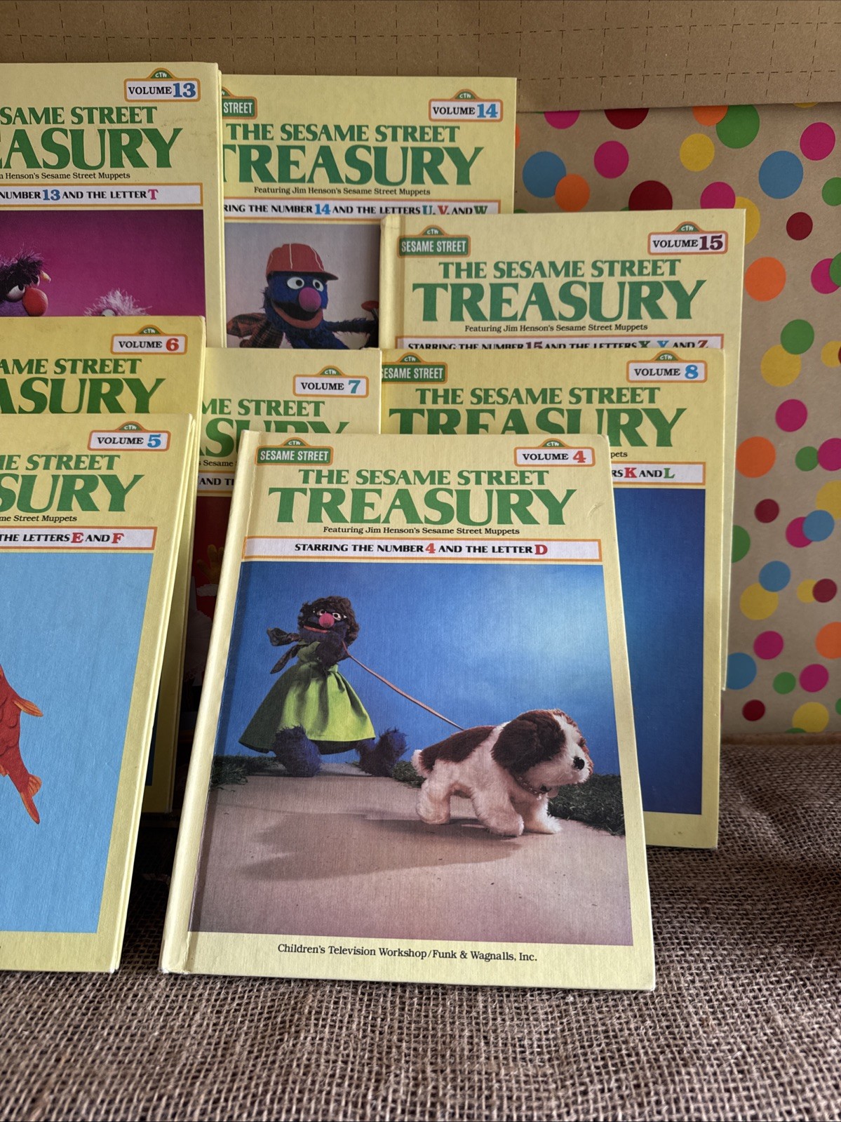 Sesame Street Treasury Book Set Vol 15 (minus 2.3.)1970s Funk & Wagnalls Vintage