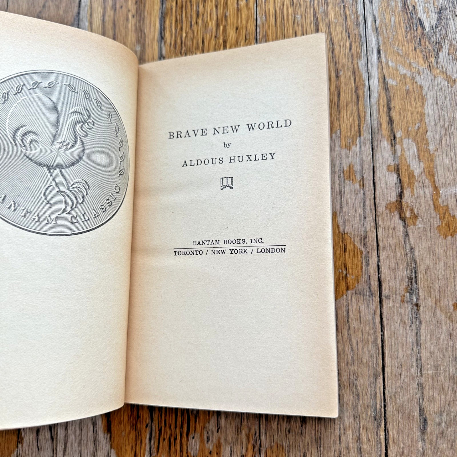 Aldous Huxley BRAVE NEW WORLD Order Dystopian Bantam Classic 33rd PB 1967