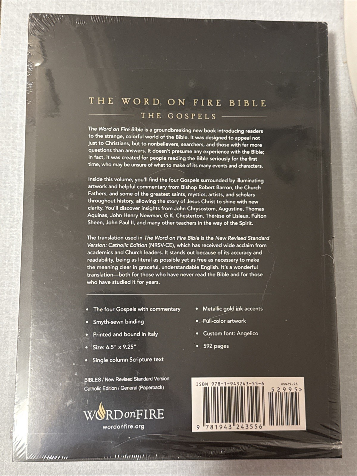 Word on Fire Bible Volume 1 The Gospels by Robert Barron Paperback NEW SEALED