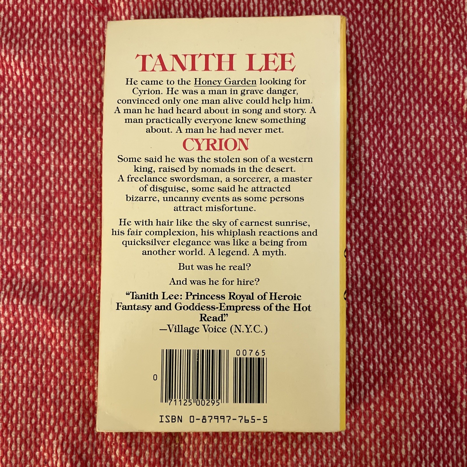 Cyrion by Tanith Lee (1982, First Printing)