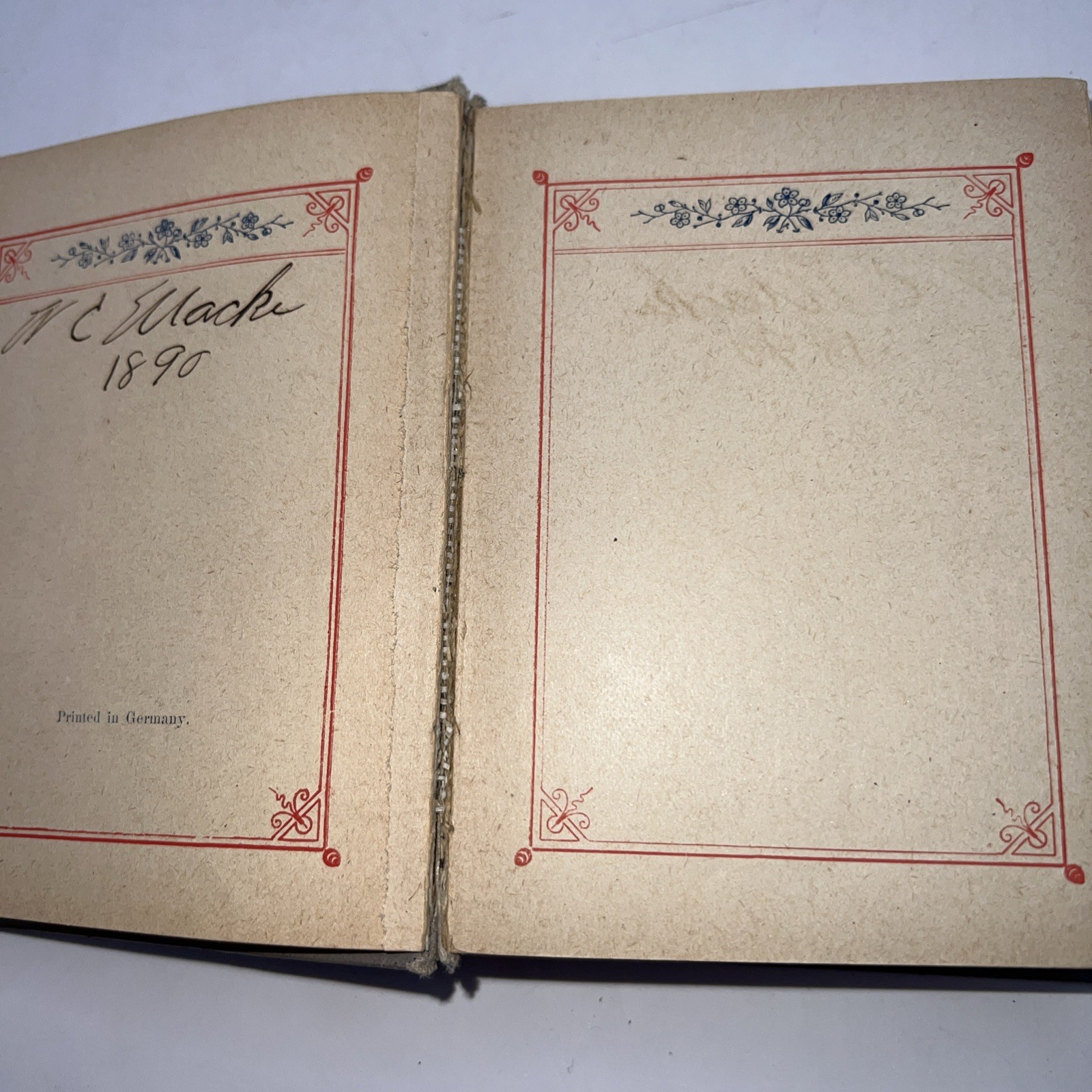 Vintage Forget Me Not German Prayer Book „Christliches Vergissmeinnicht“