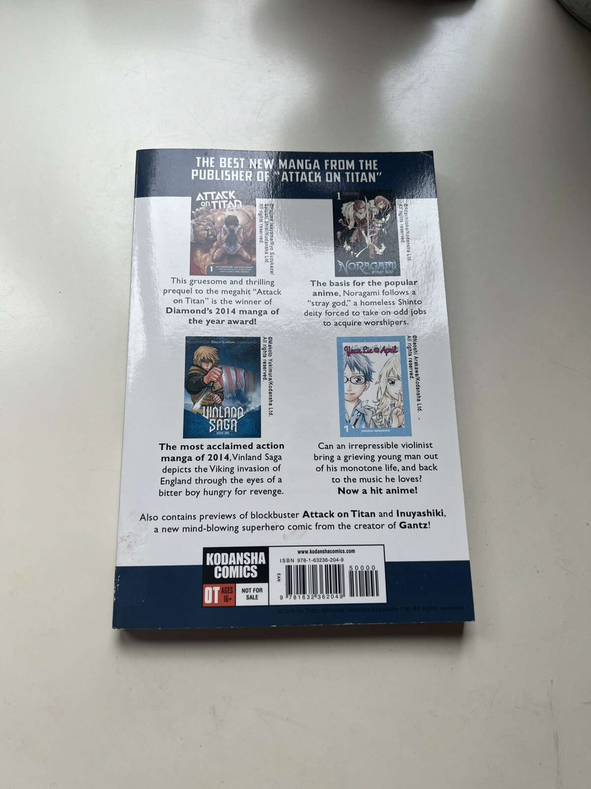 Attack On Titan Free Comic Book Day 2015 Kodansha Comics Sampler Manga Paperback