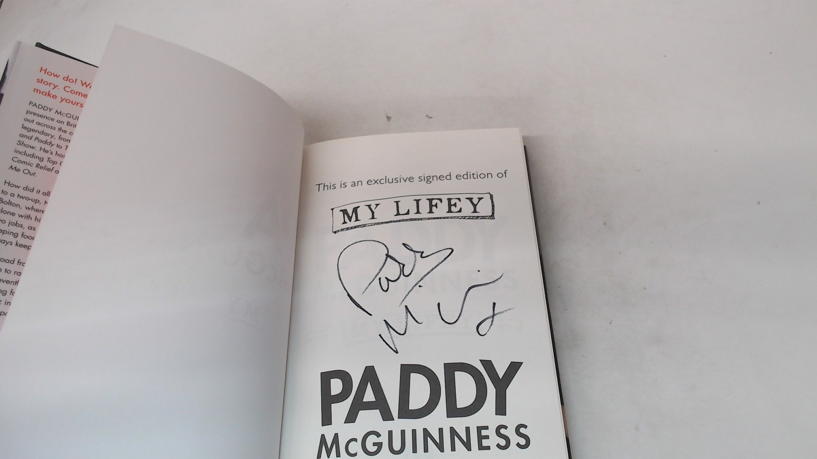 My Lifey (Signed), Paddy McGuinness, Ebury Press, 2021, Hardcover
