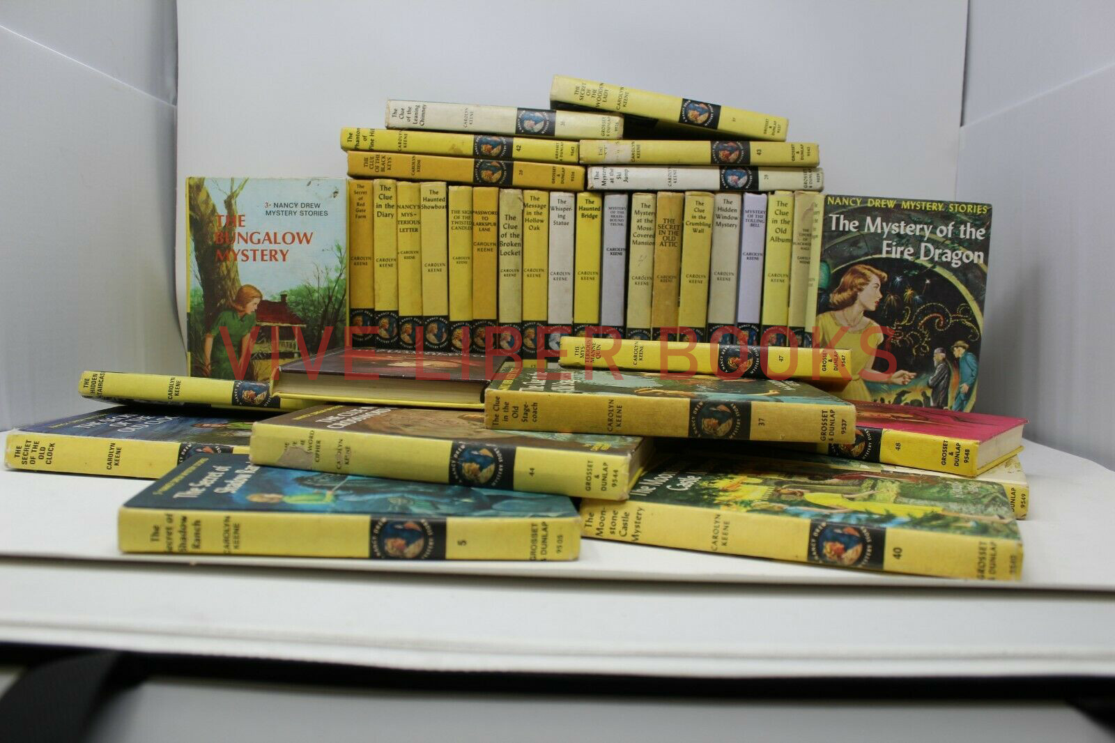 Lot of 10 Nancy Drew Vintage Hardcover Books by Carolyn Keene – Random
