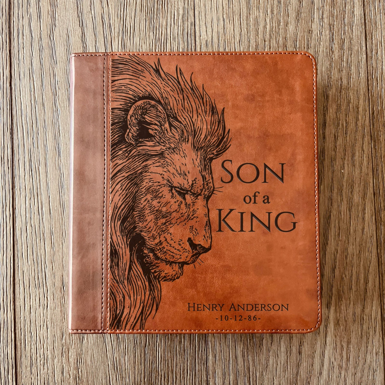 Personalized ESV Journaling Study Bible, Son of a King Design, Name Engraved