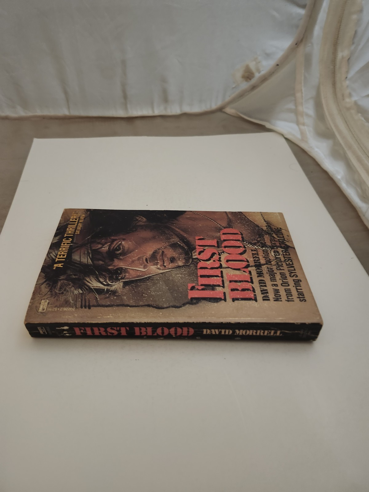 First Blood, David Morrell, 1982 Movie Tie-In Sylvester Stallone Cover RARE