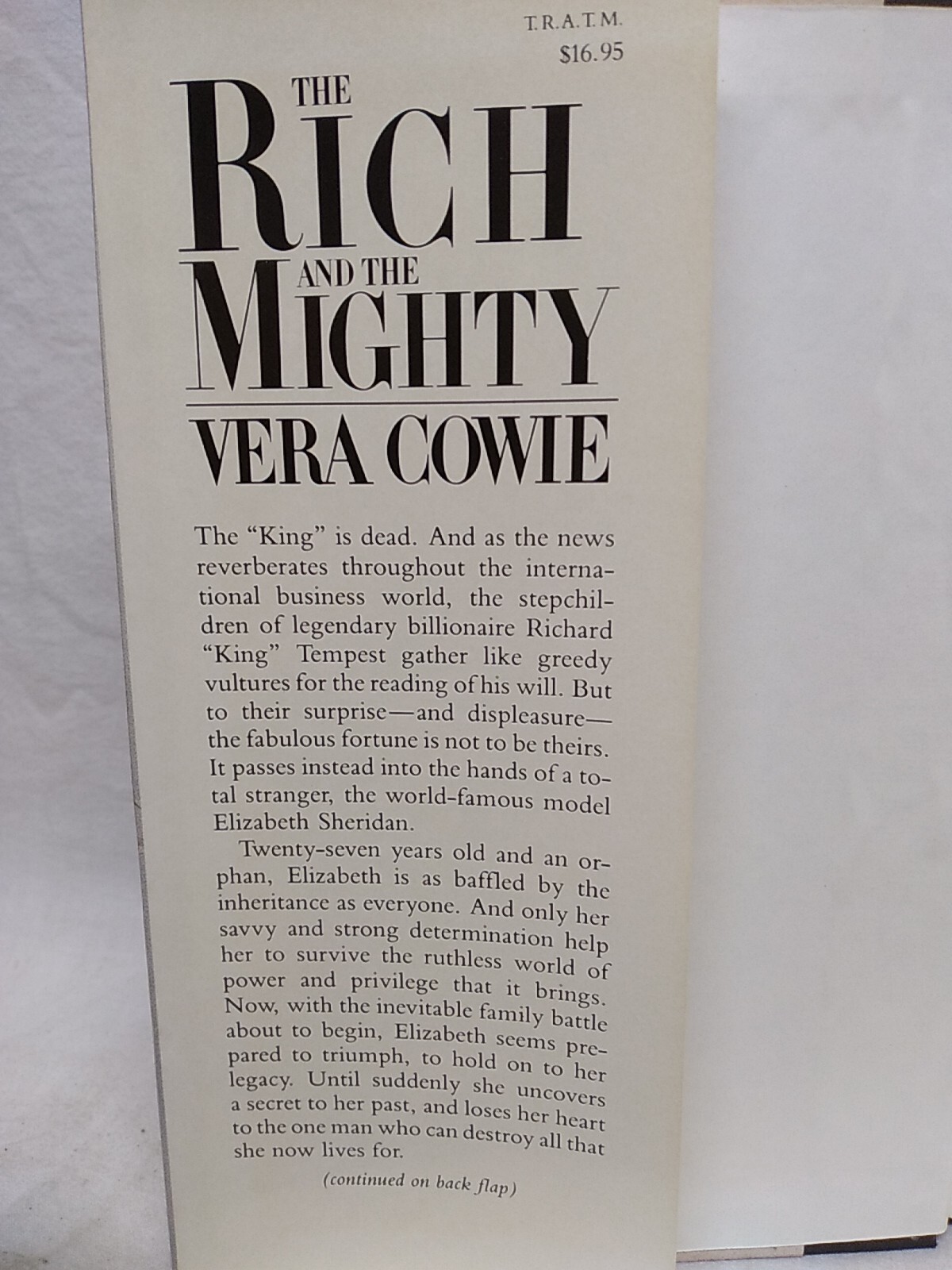 Rich and the Mighty by Vera Cowie Doubleday Publishing Group 1981 398 pages