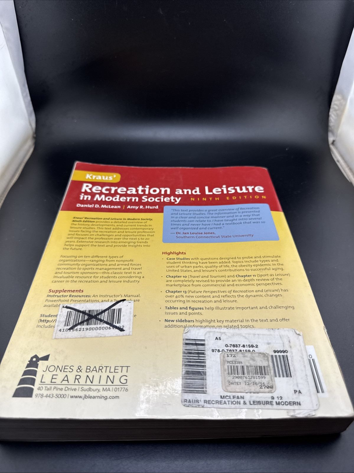 Kraus‘ Recreation and Leisure in Modern Society by McLean, Daniel