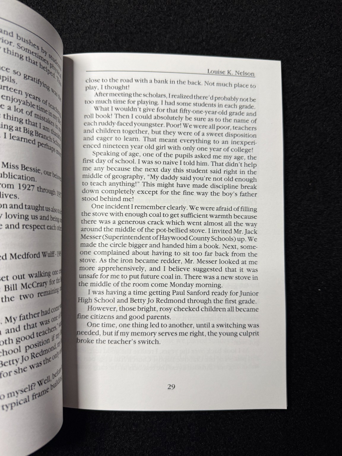 Country Folklore Louise K Nelson 1997 SIGNED rural 1920s 1930s farm memoir NC