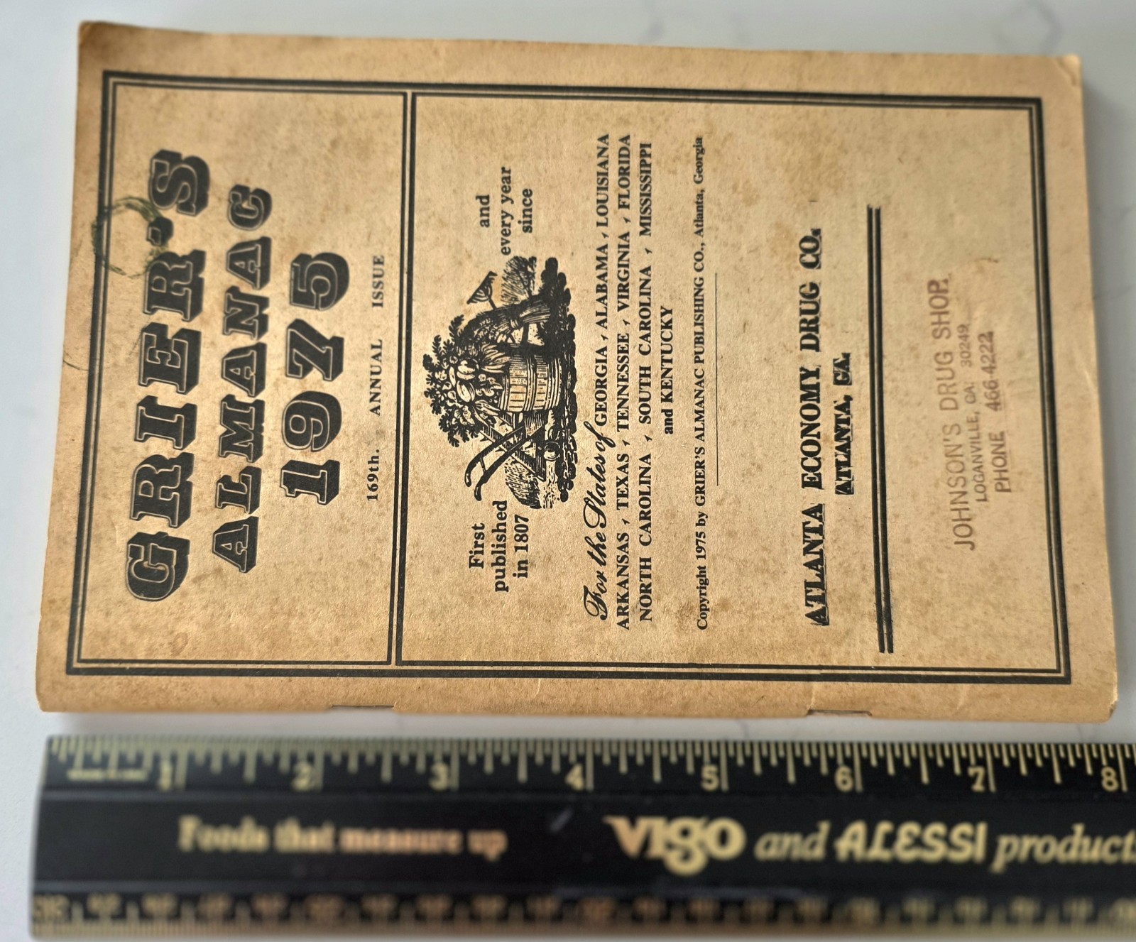 Grier’s Almanac 1975 Magazine Book 169th Annual Issue 112 pages (tight) Age disc