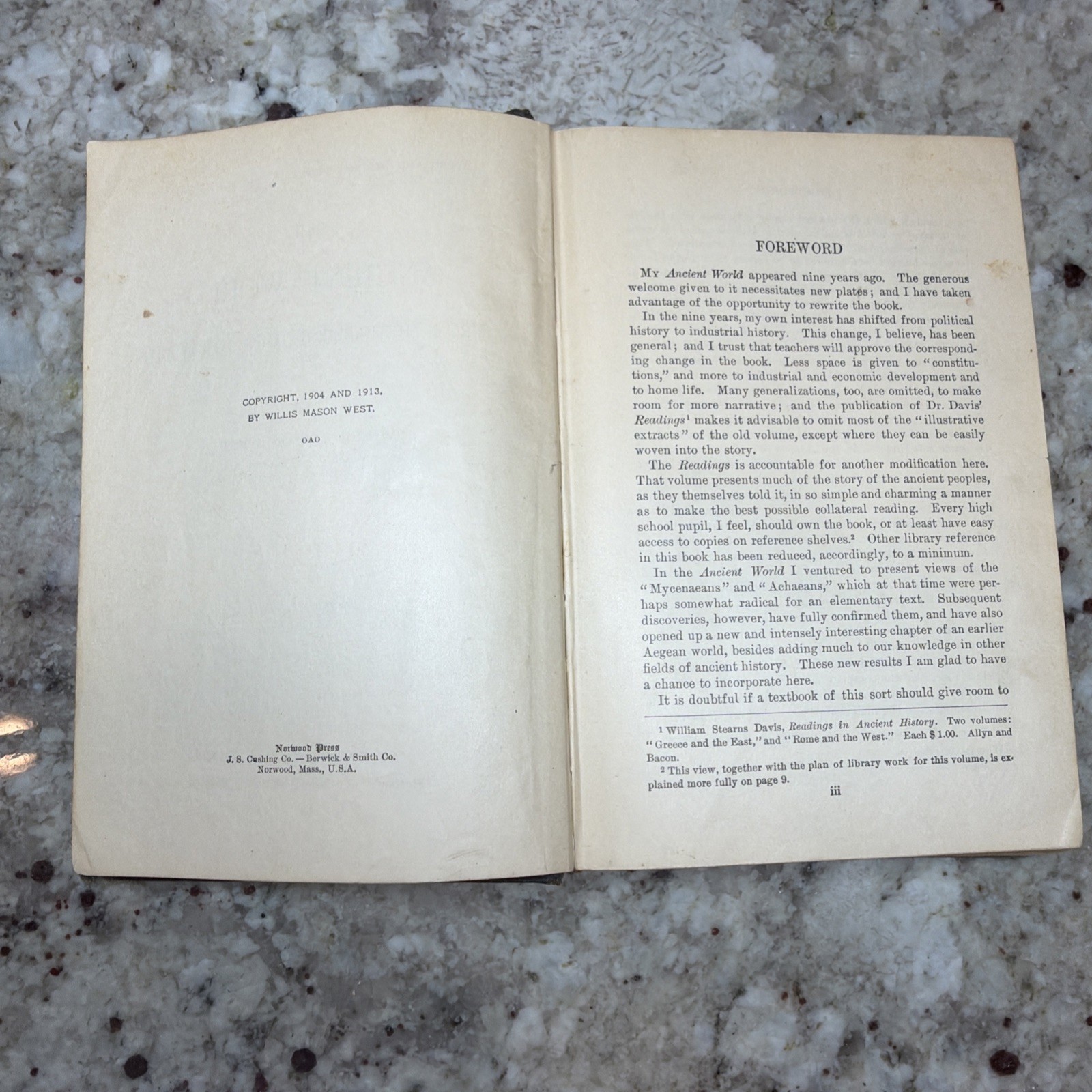 The Ancient World From The Earliest Times to 800 AD by Willis Mason West