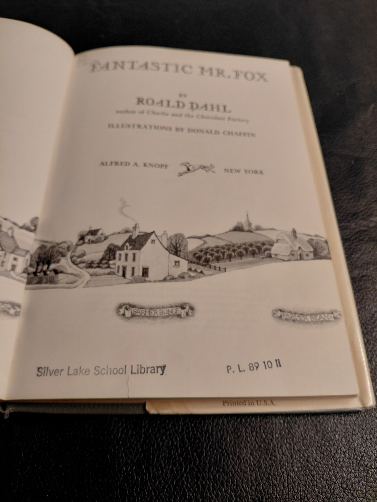 FANTASTIC MR. FOX by Roald Dahl 1970’s hard cover book Vintage EX-LIBRIS