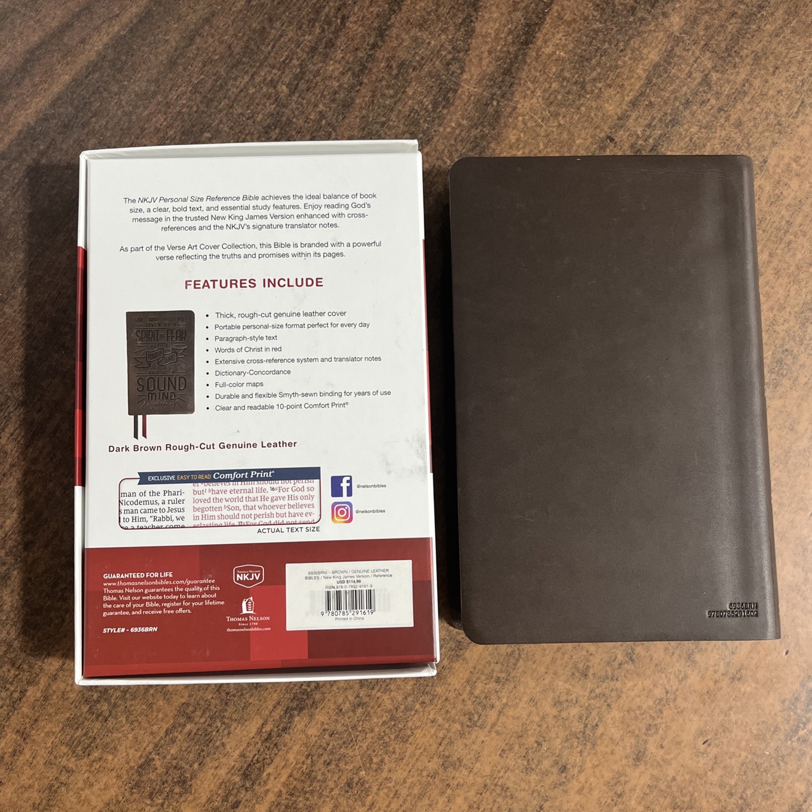 NKJV Personal Size Giant Print Bible Thumb Indexed – Genuine Leather -$115retail