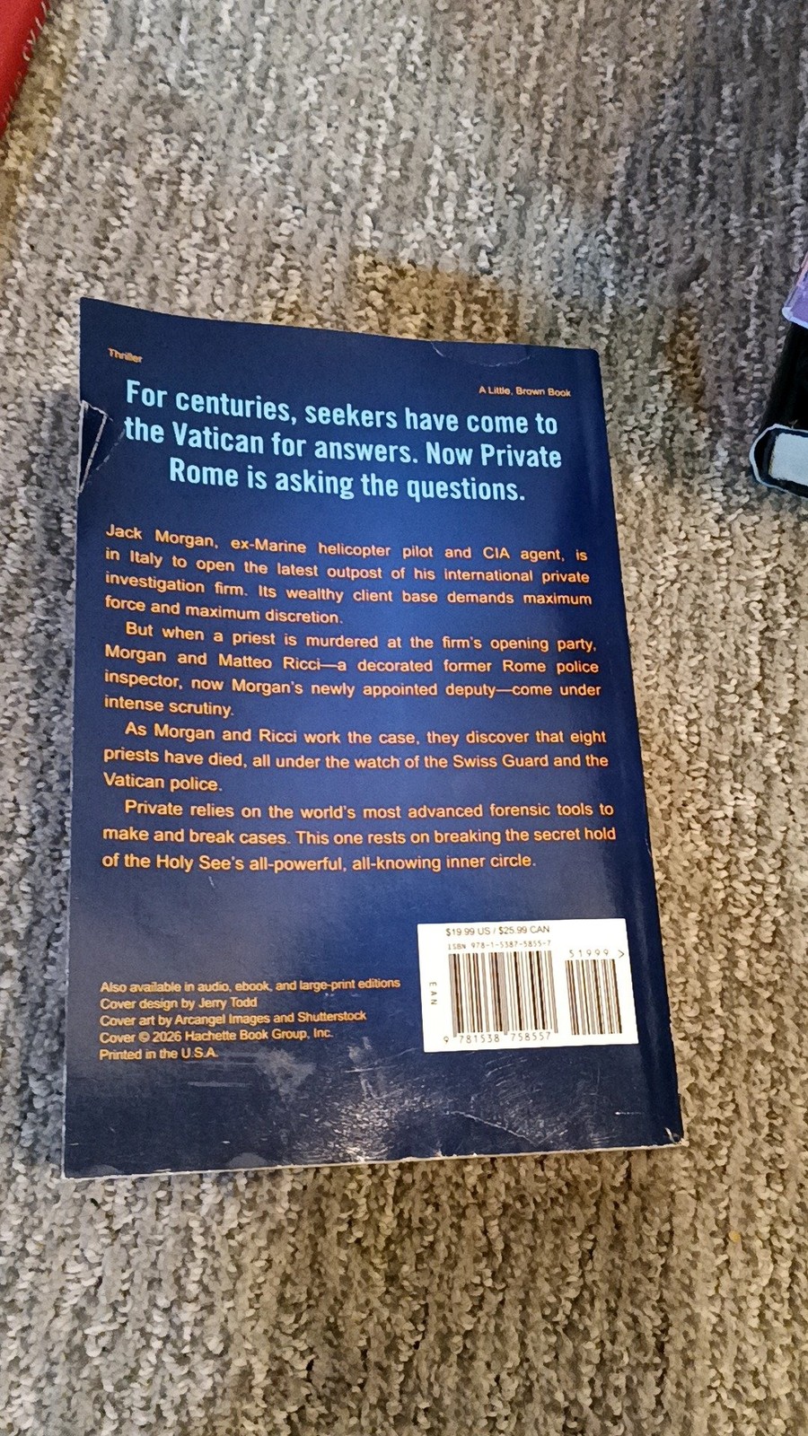Private Rome James Patterson & Adam Hamdy Mass Market Paperback (2021) [VG]