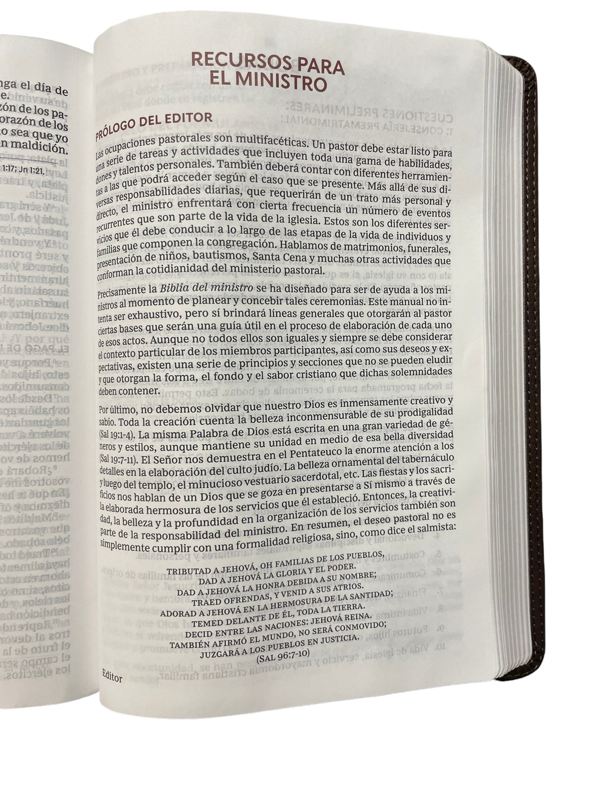 Biblia Del Ministro Letra Grande RVR 1960 | Imitacion Piel Café