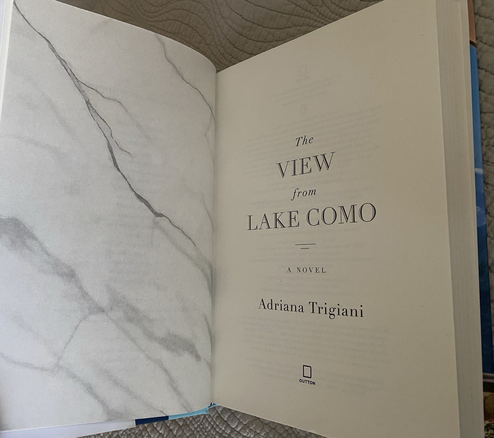 The View from Lake Como: Novel by Adriana Trigiani, SIGNED Copy, Hardcover